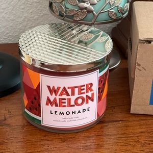 New watermelon lemonade 3 wick candle from Bath and Body Works